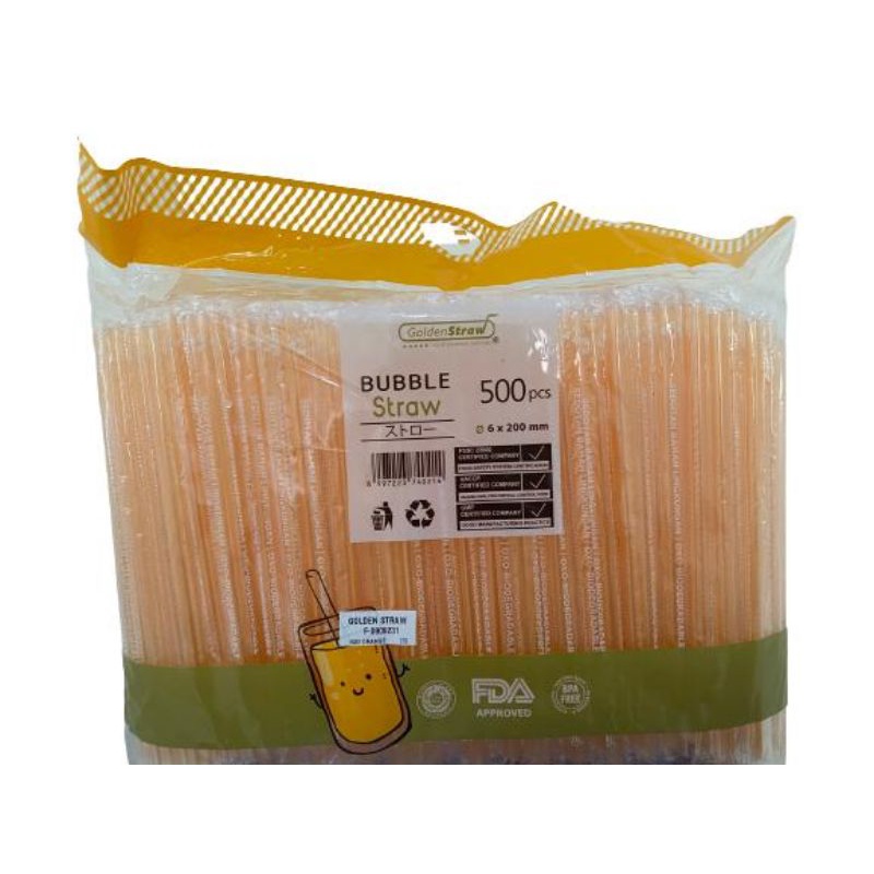 SEDOTAN LANCIP HITAM  6mm STERIL/SEDOTAN OXO/SEDOTAN GOLDEN STRAW ISI 500PCS