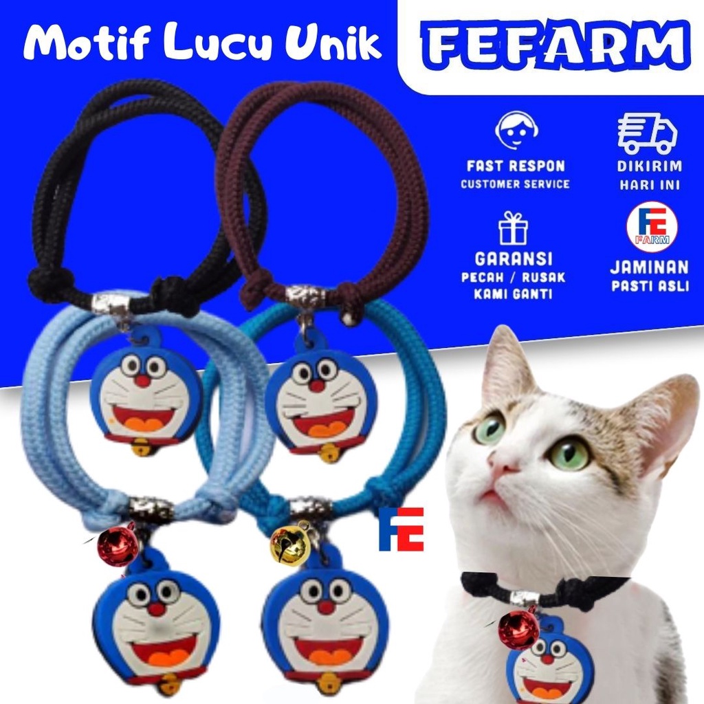 Kalung Lonceng DORAEMON Kucing Hewan Peliharaan FEFARM