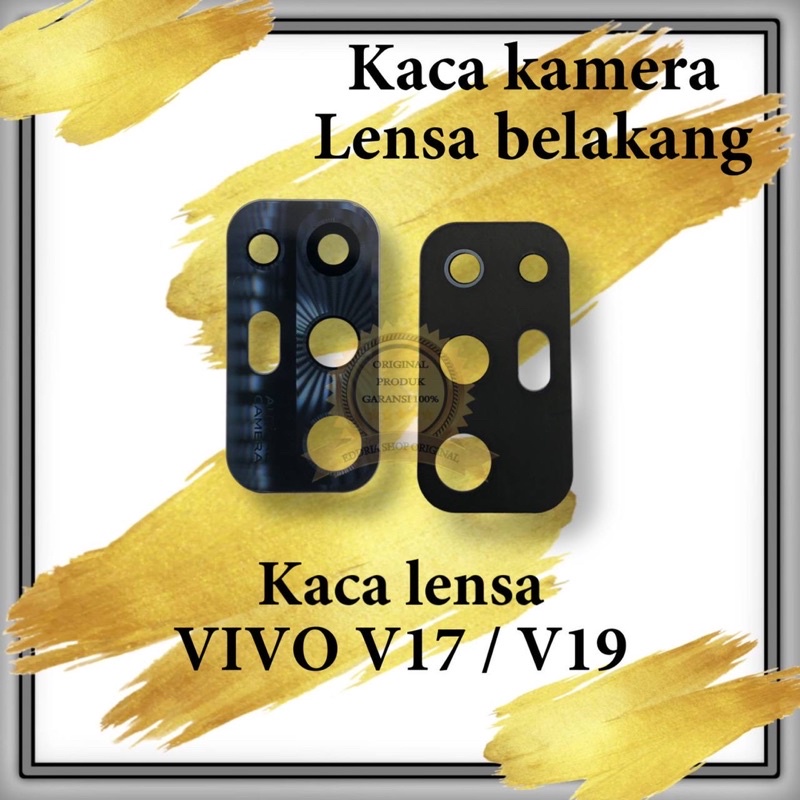 Lensa Kaca Kamera Belakang Vivo V17 / V19 Black Sudah Sama Lem