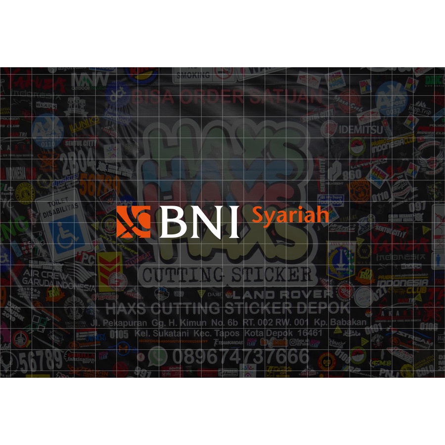 Cutting Sticker Bni Syariah 10 Cm Untuk Motor Mobil