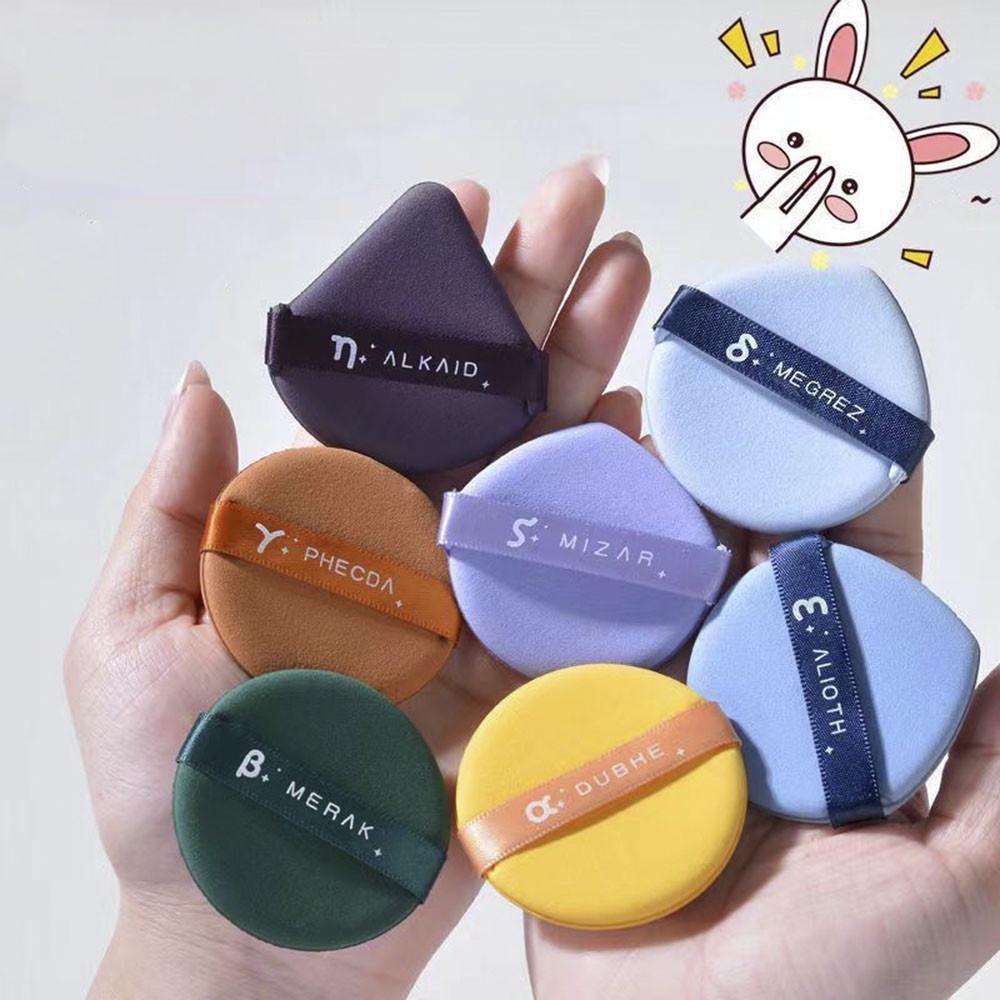 【COD Tangding】7pcs / Set Spons Puff Bedak / Foundation Basah / Kering Untuk Makeup / Kosmetik Wanita