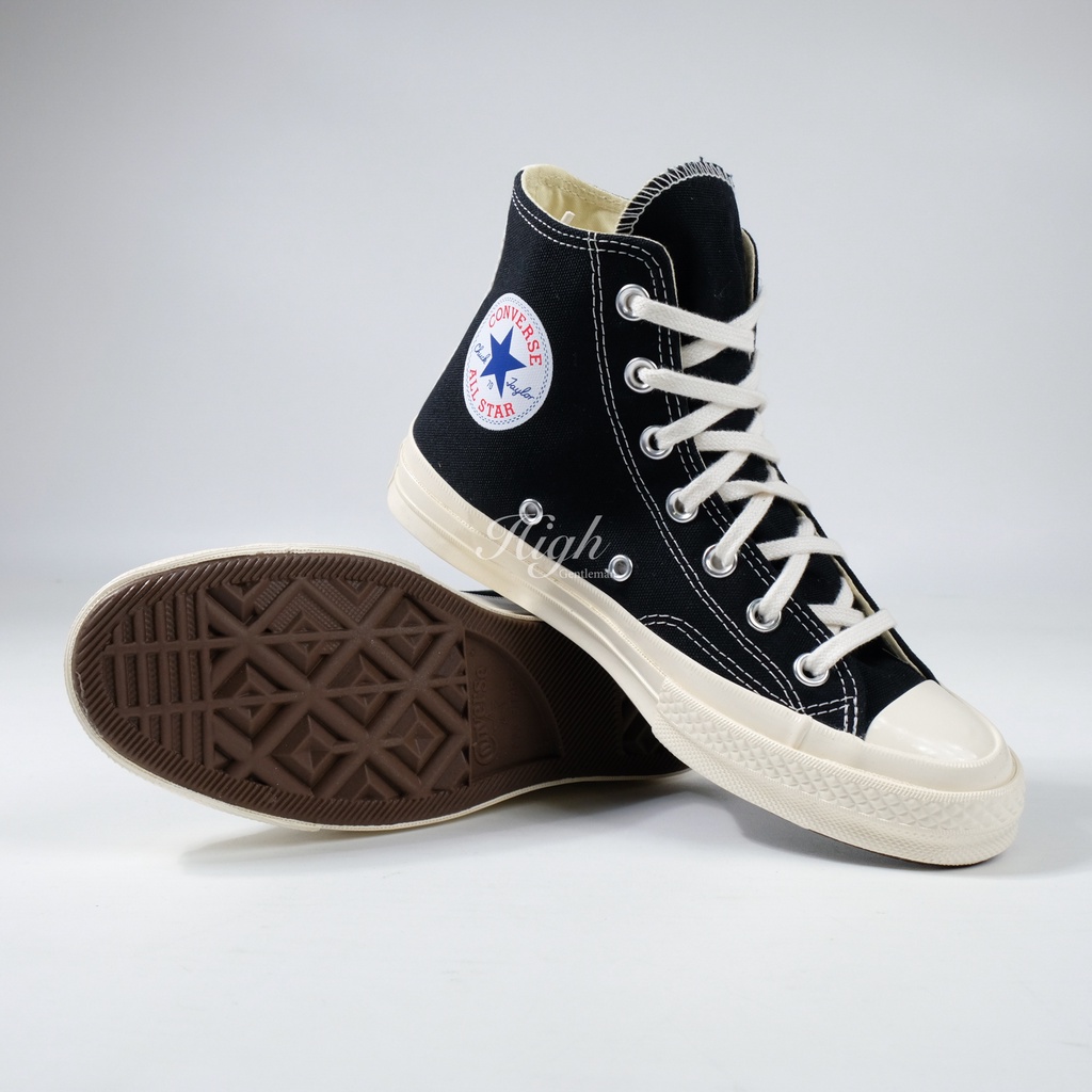 Converse x CDG Play High Black 100% Authentic