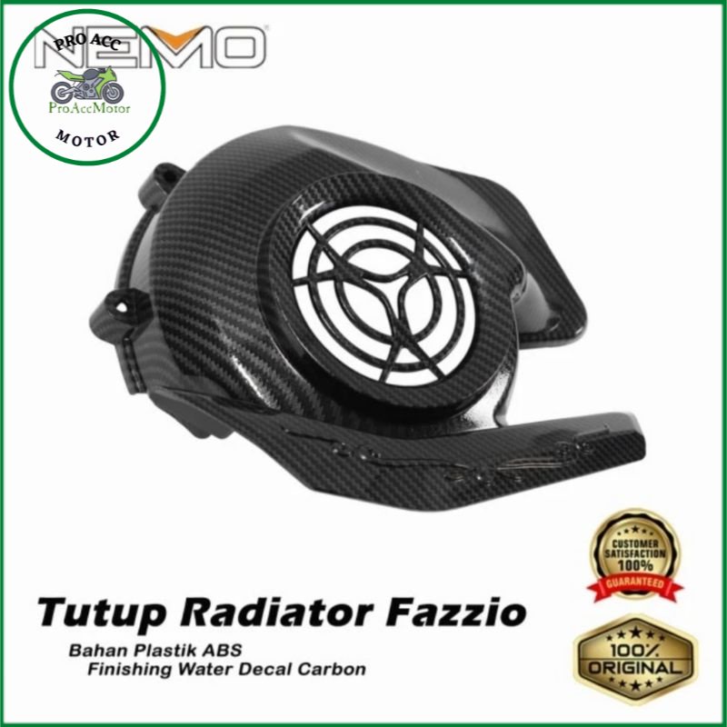 Cover Tutup Radiator Yamaha FAZZIO Carbon NEMO (bisa cod)