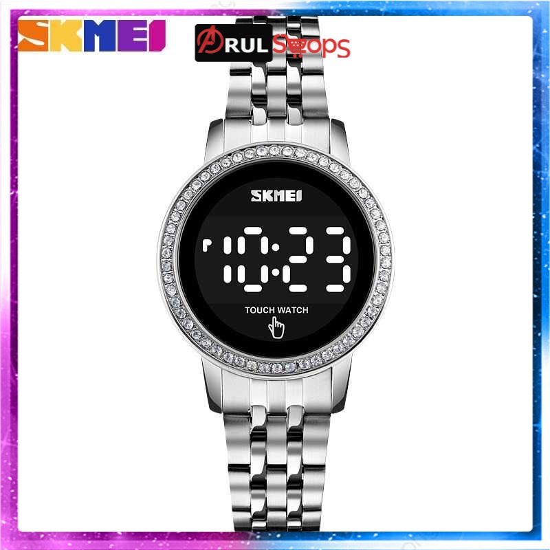 ARS - SKMEI Jam Tangan Digital Wanita Stainless Steel Strap - 1669