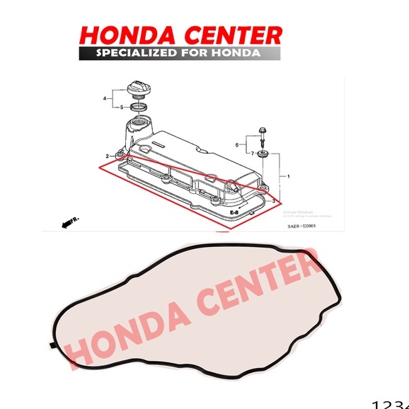 Packing paking perpak karet tutup cover klep cylinder head Jazz GD3 city gd8 VTEC 2003 2004 2005 2006 2007 2008 12341-PWC-000