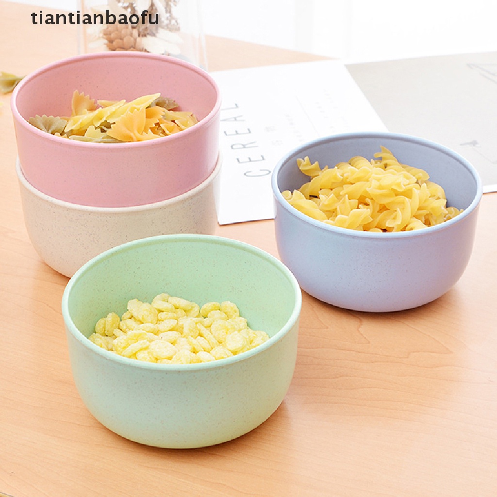 4pcs / Set Mangkok Gandum Food Grade Untuk Peralatan Makan