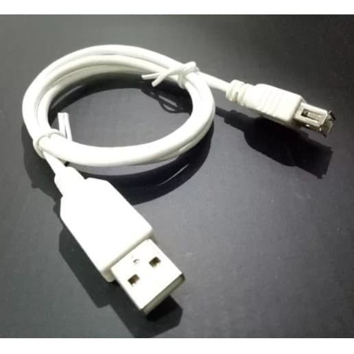 Kabel USB extension 50 60 80cm male to female Kabel Extension USB Hub 2.0 Male to Female 80CM Putih Sambungan Cable USB