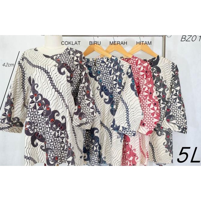 Baju atasan batik wanita JUMBO 5L / blouse batik wanita Termurah