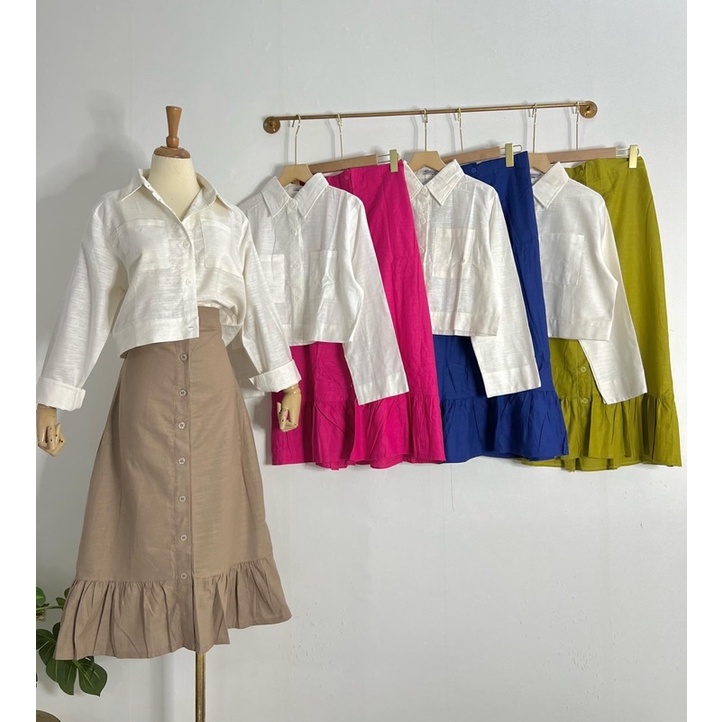 set rok midi linen