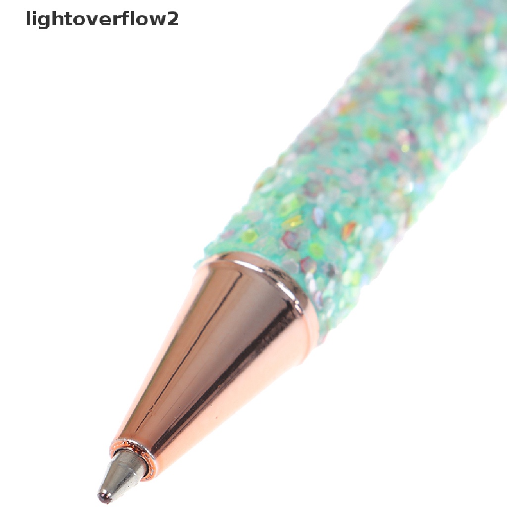 (lightoverflow2) Pulpen Tinta Hitam 0.5mm Dengan Glitter Untuk Kantor