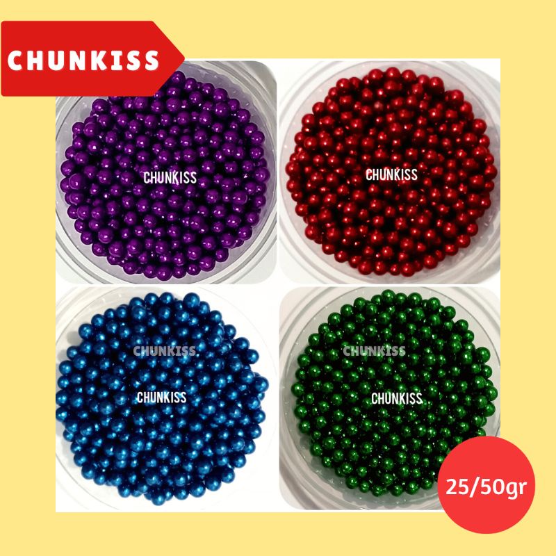 SPRINKLE HIASAN KUE - WARNA METALIK 4 MM