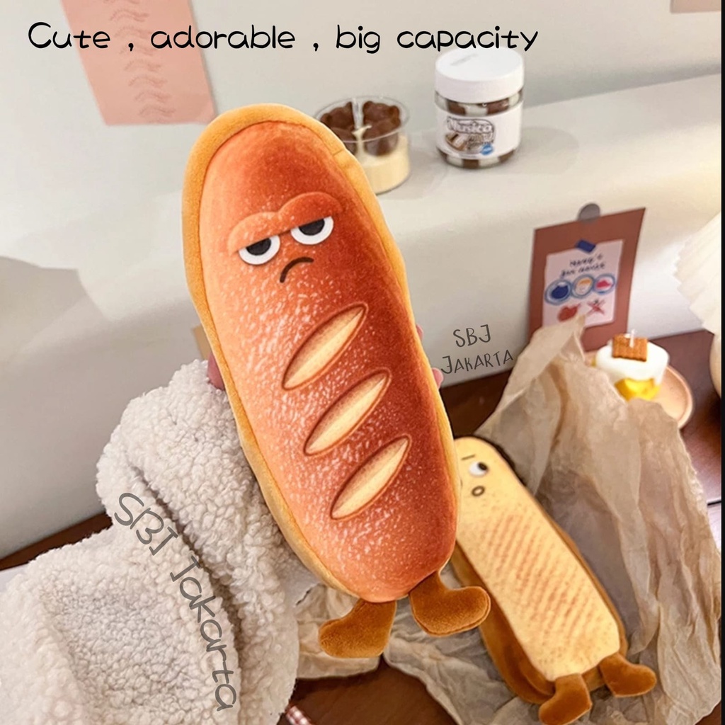 

gk Tempat Pensil Kain Kotak Pensil Pencil Case Karakter Roti French Toast