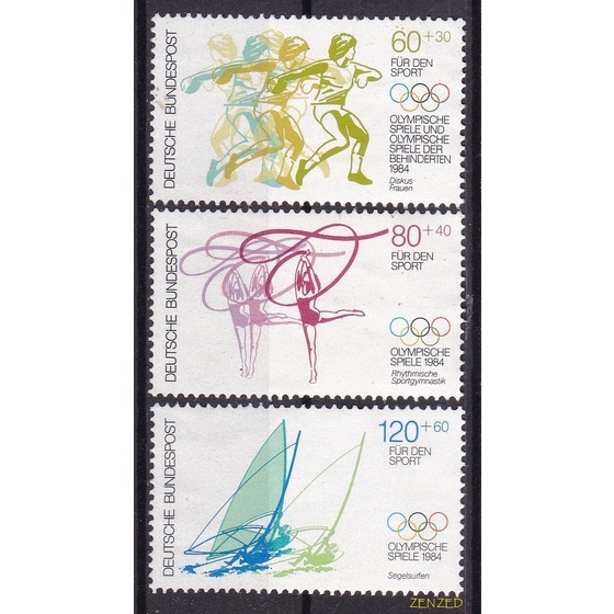 

0651 Perangko Jerman 1984 Olympic Games - Los Angeles, USA 3v Unused