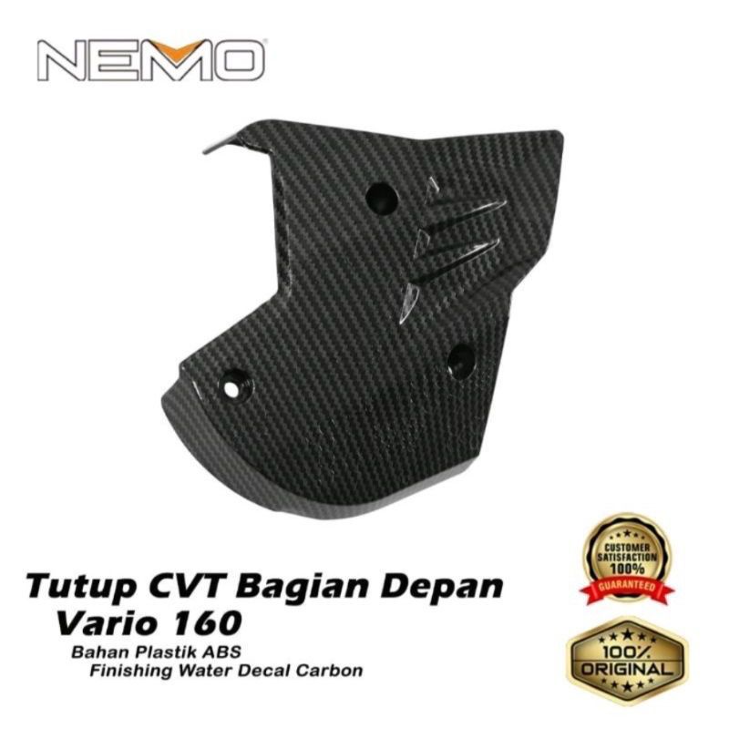 Cover Tutup CVT Bagian Depan Honda Vario 160 Carbon Karbon Nemo / Cover CVT Nemo Vario 160