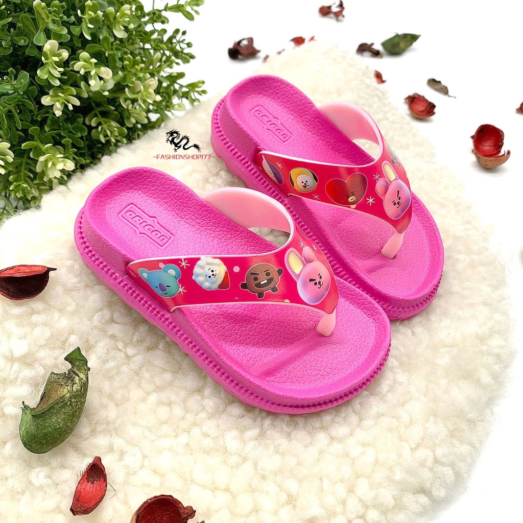 Sandal Jepit Anak Perempuan Bahan Karet Terbaru Kekinian Size 24-35