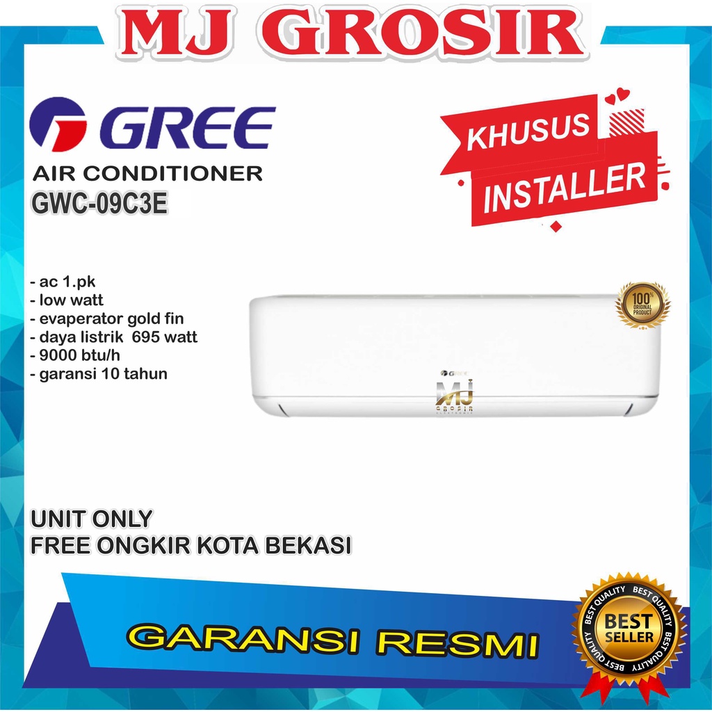 AC GREE GWC 09 C3E 1 PK R32 INVERTER UNIT ONLY KHUSUS INSTALLER