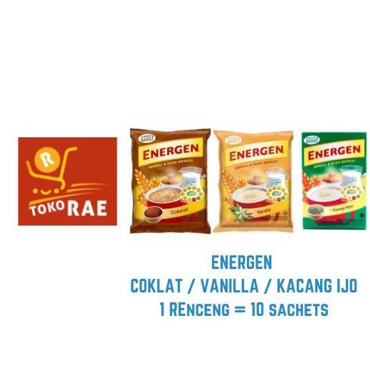 

Best Product--ENERGEN Sereal Cokelat / Vanilla / Kacang Ijo (10pcs x 29gram)