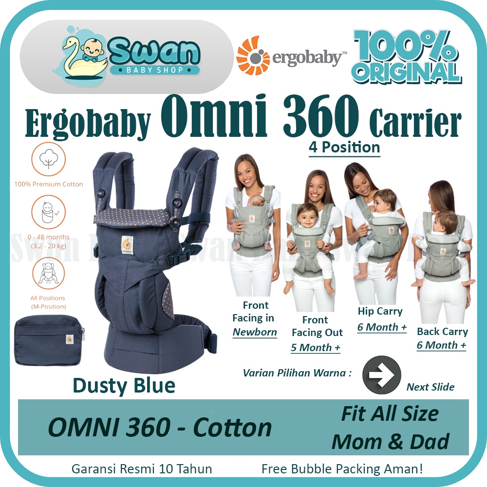 Ergobaby Omni 360 Carrier Cotton Series / Gendongan Bayi Premium