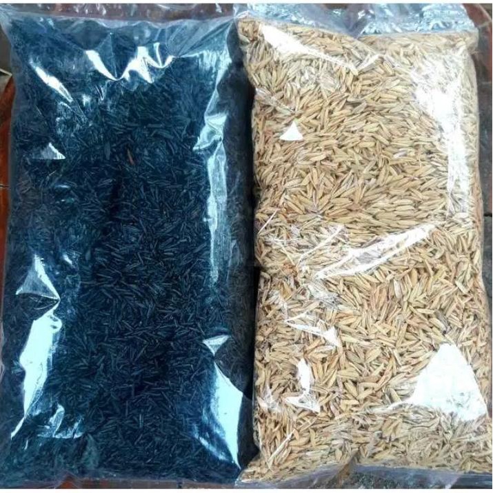 MEDIA TANAM SEKAM BAKAR & SEKAM PADI MENTAH PAKETAN 1 KG / sekam bakar / media tanam kulit padi / ku