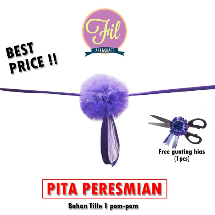 

Gilaa!!! Pita Peresmian / Gunting Pita / Opening / Kombinasi Ungu Set Gunting Murah