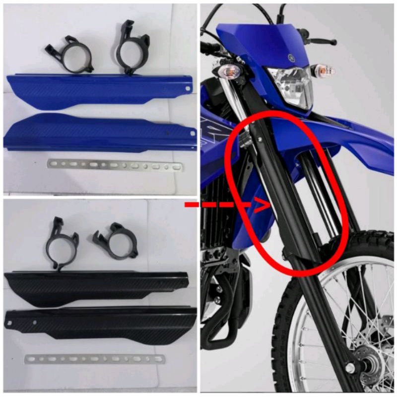 COVER SHOCK YAMAHA WR155 , COVER SOK TELE WR155, COVER SOK WR155, PELINDUNG SOK DEPAN WR155