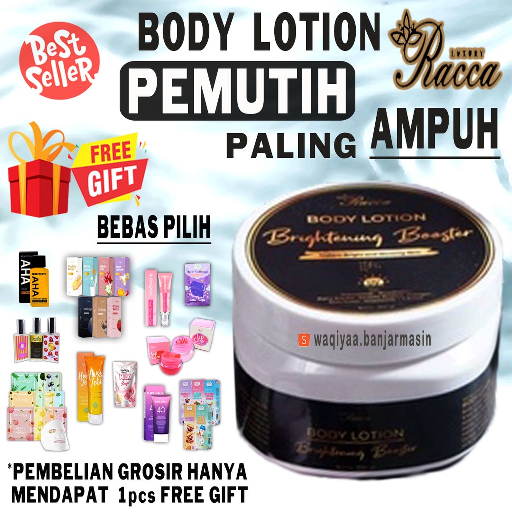 FREE GIFT Racca Body Lotion Beauty Brightening Booster Handbody HB Glow Up