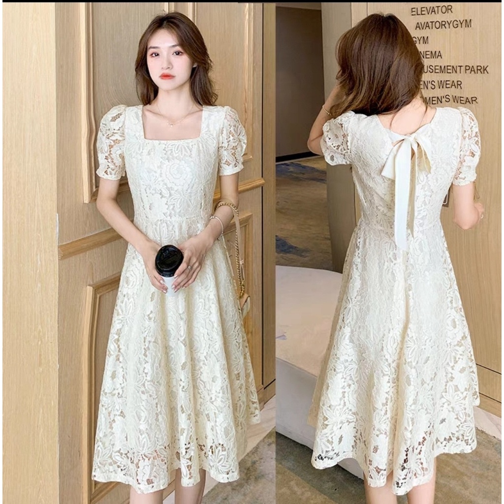 FWG - DRESS MADEL / DRESS WANITA KEKINIAN / DRESS BRUKAT / LONGDRESS / BAJU WANITA / DRESS