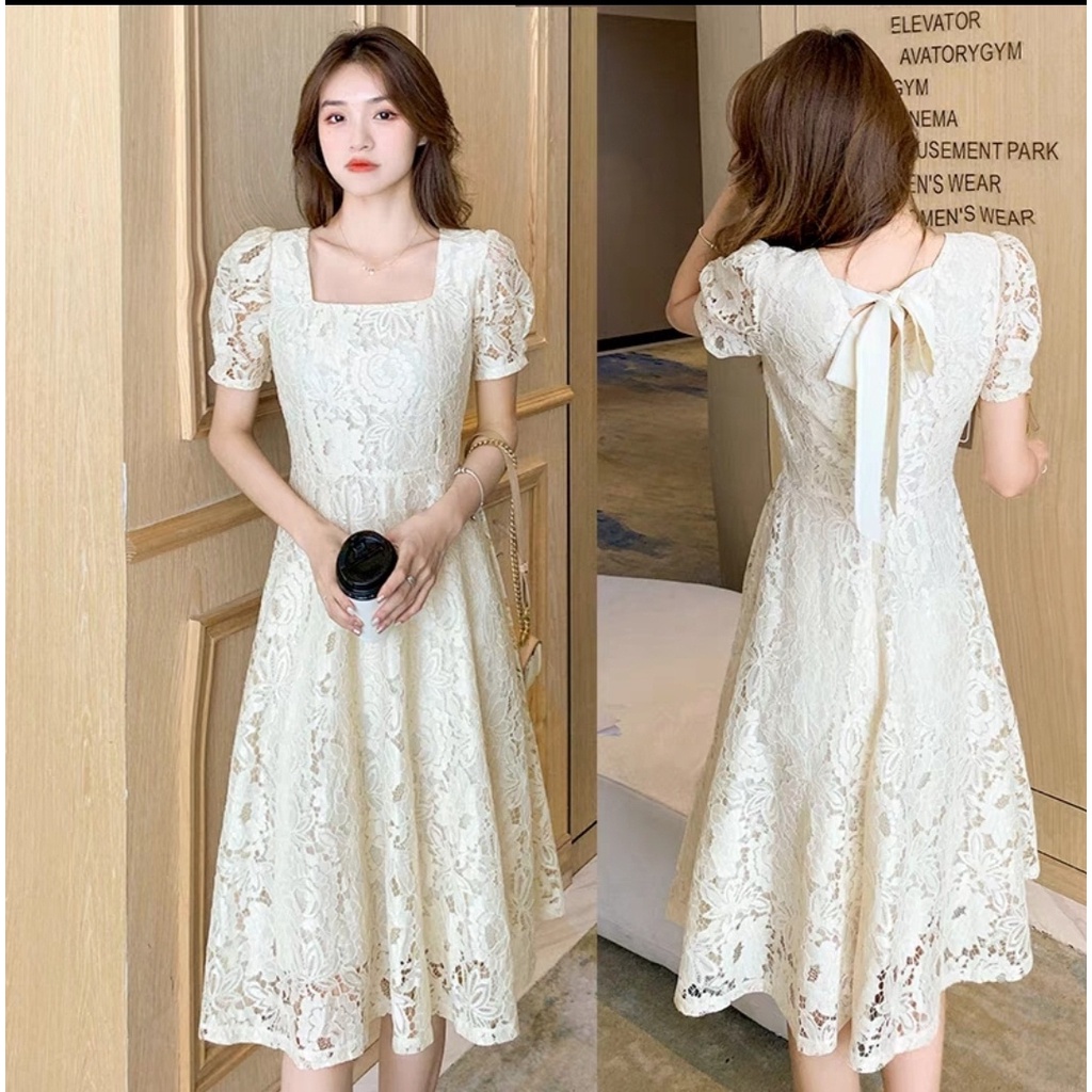 FWG - DRESS MADEL / DRESS WANITA 2023 KEKINIAN / DRESS BRUKAT / LONGDRESS / BAJU WANITA / DRESS