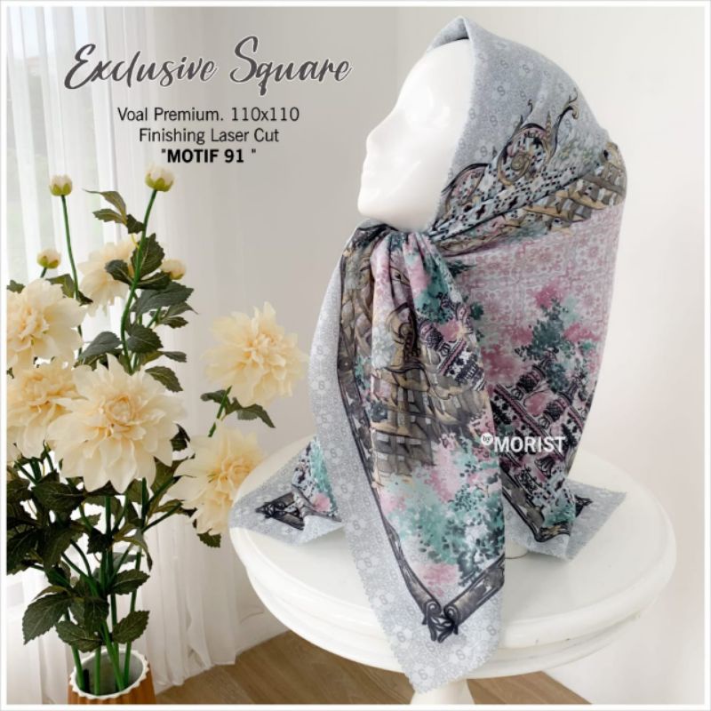 Hijab Motif lasercut hijab motif syari hijab motif terbaru hijab motip hijab printing Voal Premium j