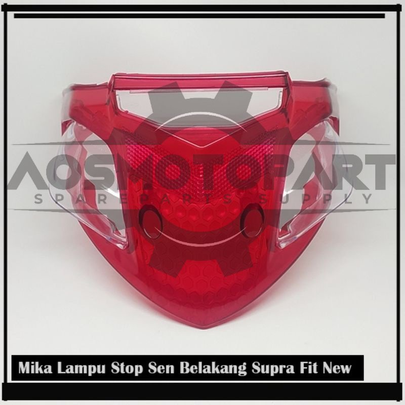 kaca mika lampu belakang supra FIT NEW WARNA MERAH PUTIH MEREK NARITA