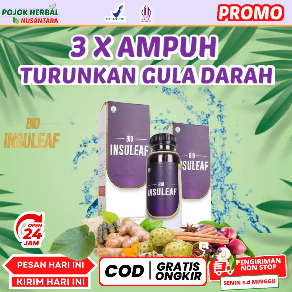 

BIO INSULEAF - 100% RACIKAN HERBAL ALAMI UNTUK PENDERITA DIABETES SERTA MAMPU ATASI KENCING MANIS DAN DARAH TINGGI- OBAT MENURUNKAN GULA DARAH-OBAT ALAMI