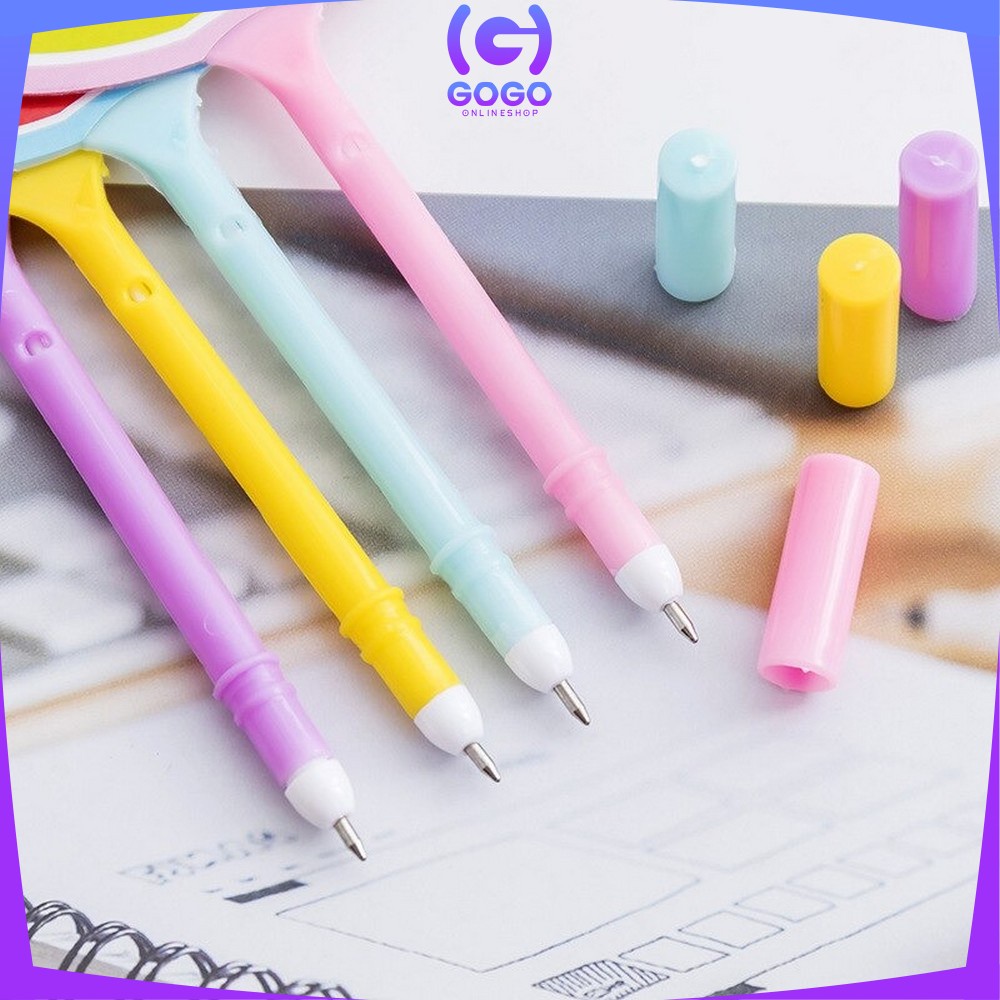 GOGO-A2 Pena Pulpen Gel Kipas / Pena Kipas Animal &amp; Buah / Pulpen Kipas Karakter Lucu Souvenir