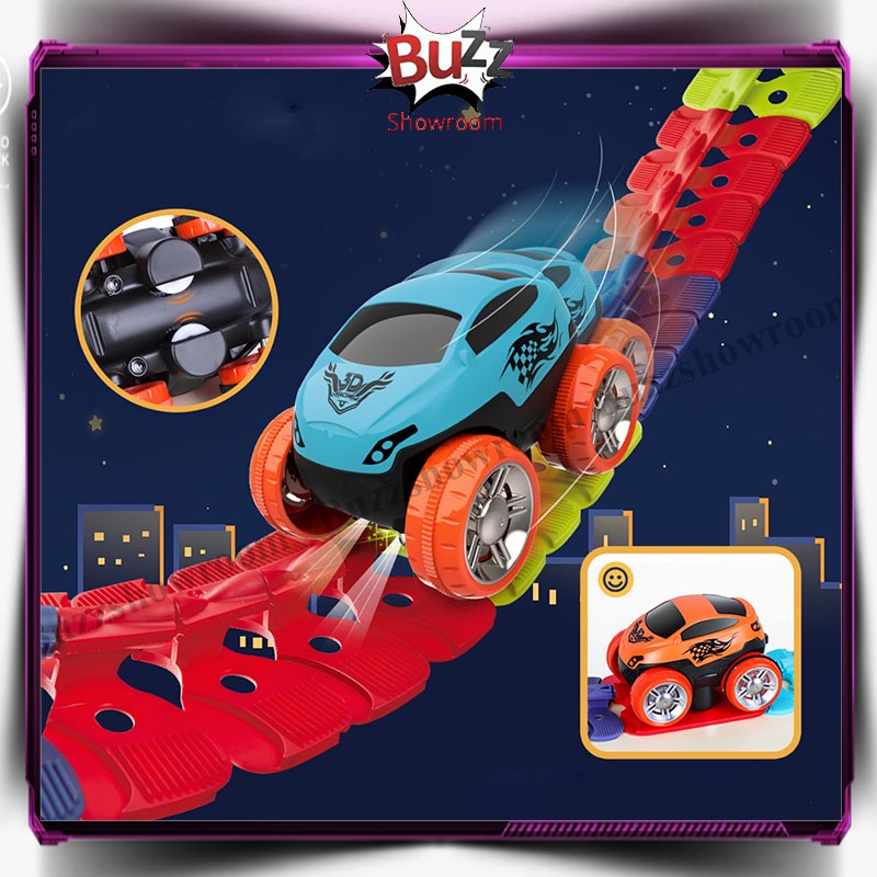 Changeable Track Flexibility Race Car 92pcs Mainan mobil anak