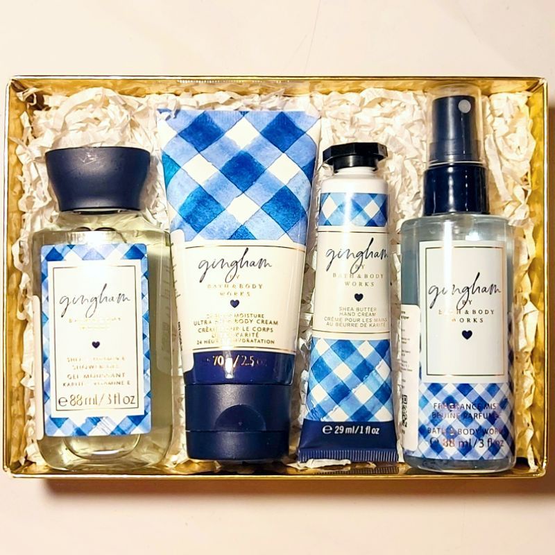 BBW GINGHAM BATH &amp; BODY WORKS PAKET VALENTINE'S DAY TRAVELSIZE