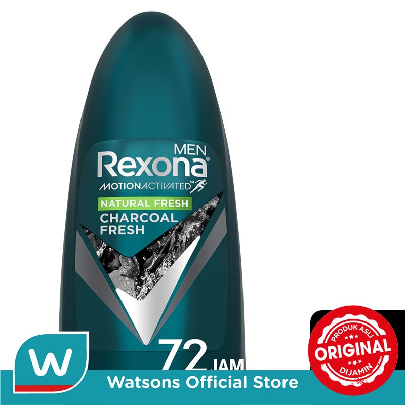 Rexona Men Deodorant Anti-Perspirant Roll On Natural Fresh Charcoal Fresh 45Ml