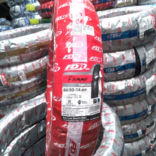 PAKET BAN FDR MATIC TUBLES 80/90 DAN 90/90 RING 14 PAKET BAN DEPAN BELAKANG MATIC RING 14 FDR TUBLES
