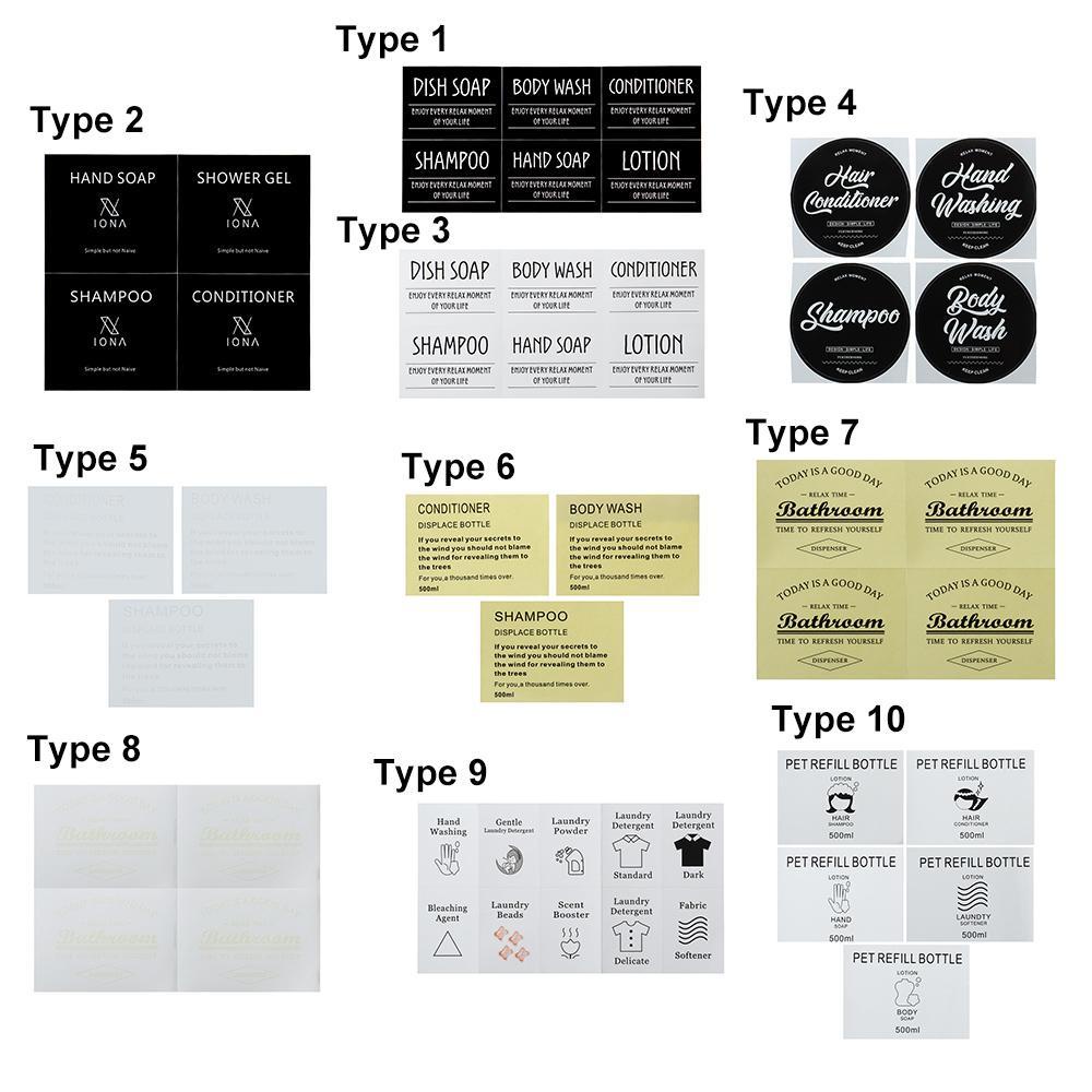 Suyo Stiker Penanda Botol Isi Ulang Self-adhesive Household Tally Dispenser Sabun Tag Klasifikasi