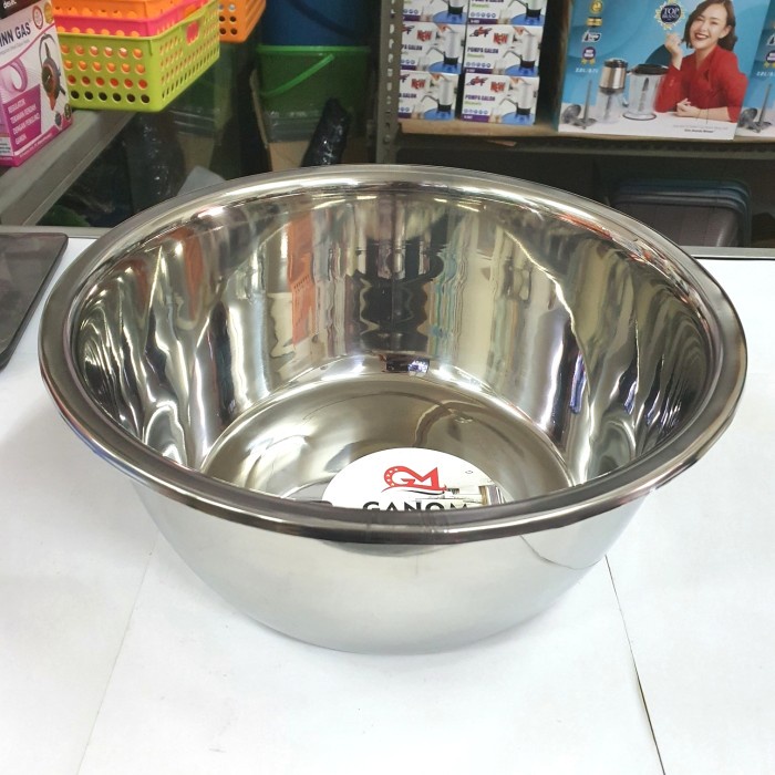 Baskom Genom Stainless Steel 28cm Mangkok Korea Bowl Ware Cake