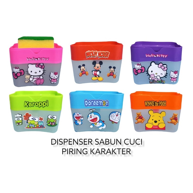DISPENSER SABUN HELLOKITTY/DISPENSER SABUN DORAEMON/DISPENSER SABUN MICKEY MOUSE/DISPENSER SABUN WIN