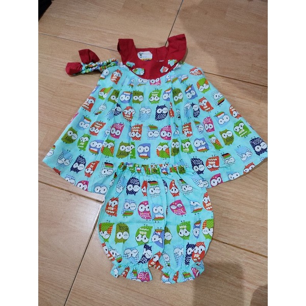 Stelan set baby dol 6 - 9 bulan