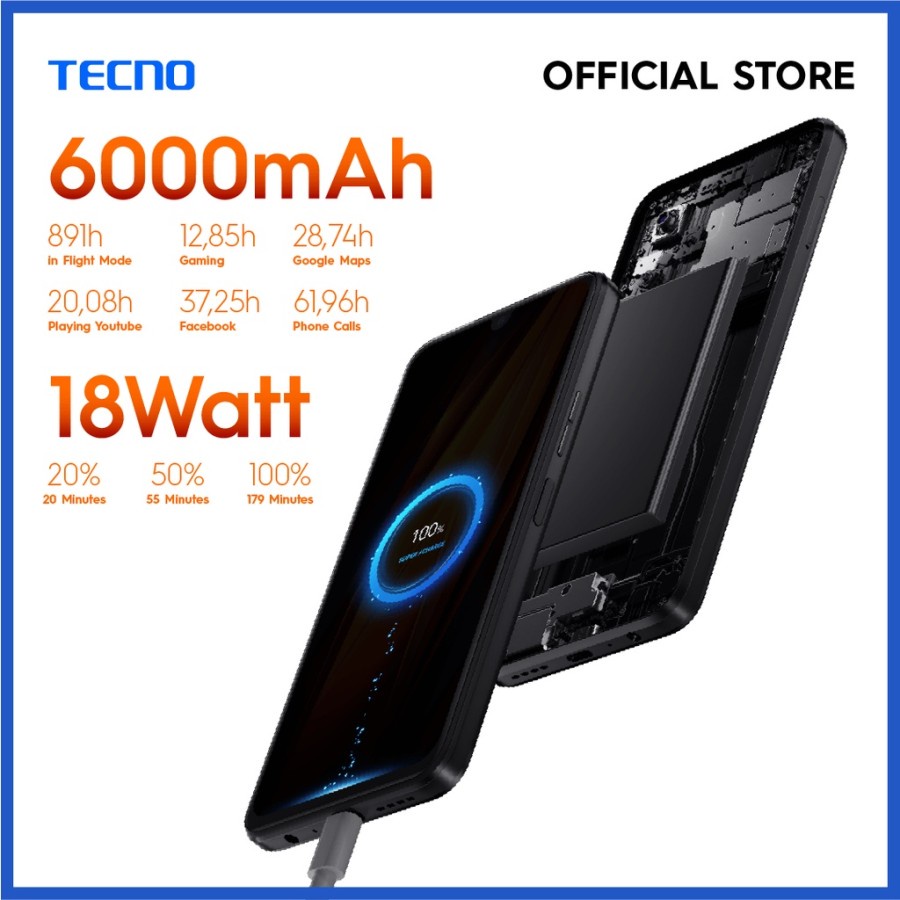 Tecno Pova 4 NFC 8/128 Ram 8GB Internal 128GB Garansi Resmi