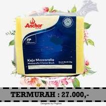 

Semangat Abis--VACUUM TERMURAH REPACK ANCHOR MOZZARELLA CHEESE - KEJU MOZARELLA 200/250 GR