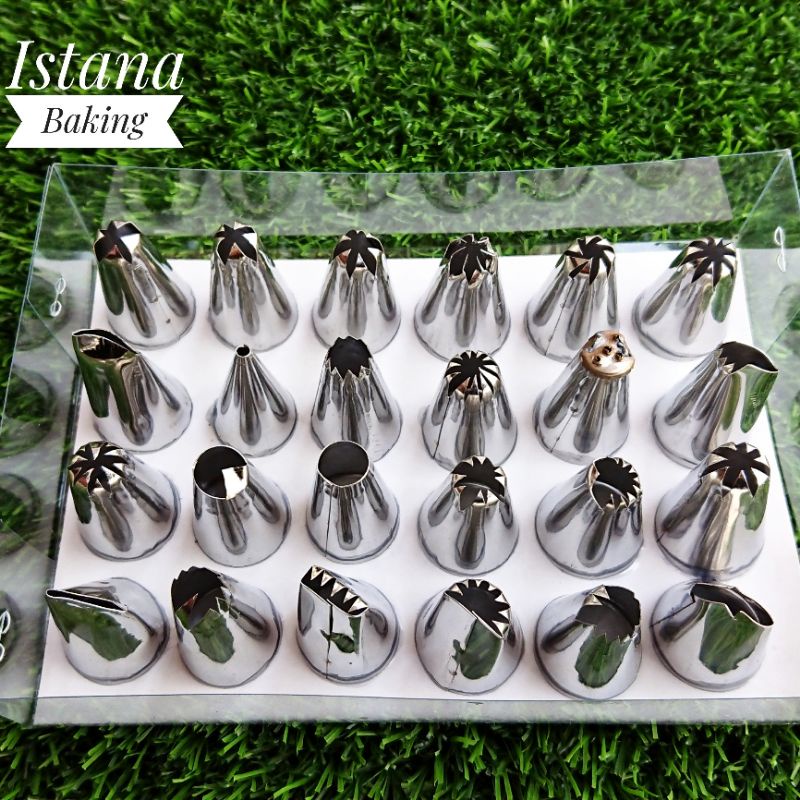 Istana Baking Spuit Stainless 1set isi 24pcs Termurah Terlaris Tebal Serbaguna Awet Multifungsi