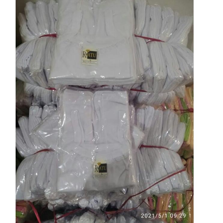 [KODE QTP] lusinan 12 pcs kaos dalam elite putih tanktop putih untuk anak sekolahan wanita dewas