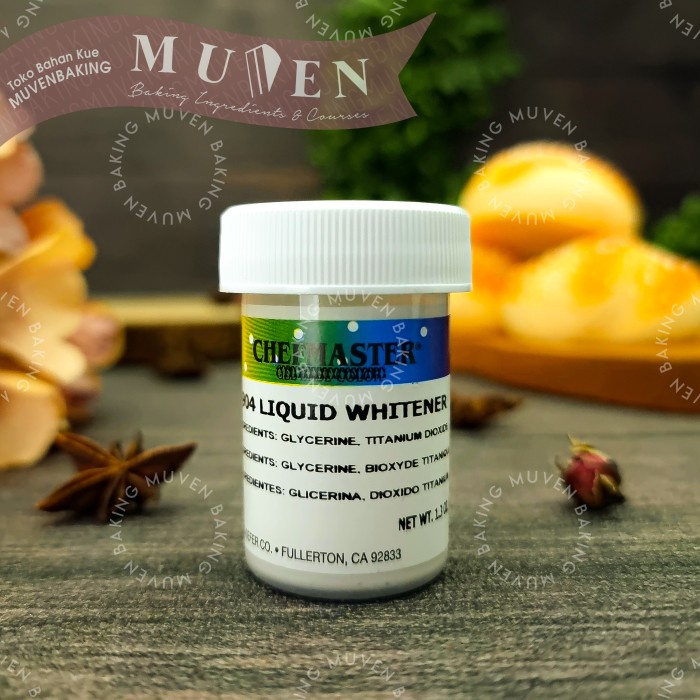 

ORIGINAL MURAH CHEFMASTER LIQUID WHITENER FOOD COLOR 38 Gr / PEWARNA PUTIH MAKANAN