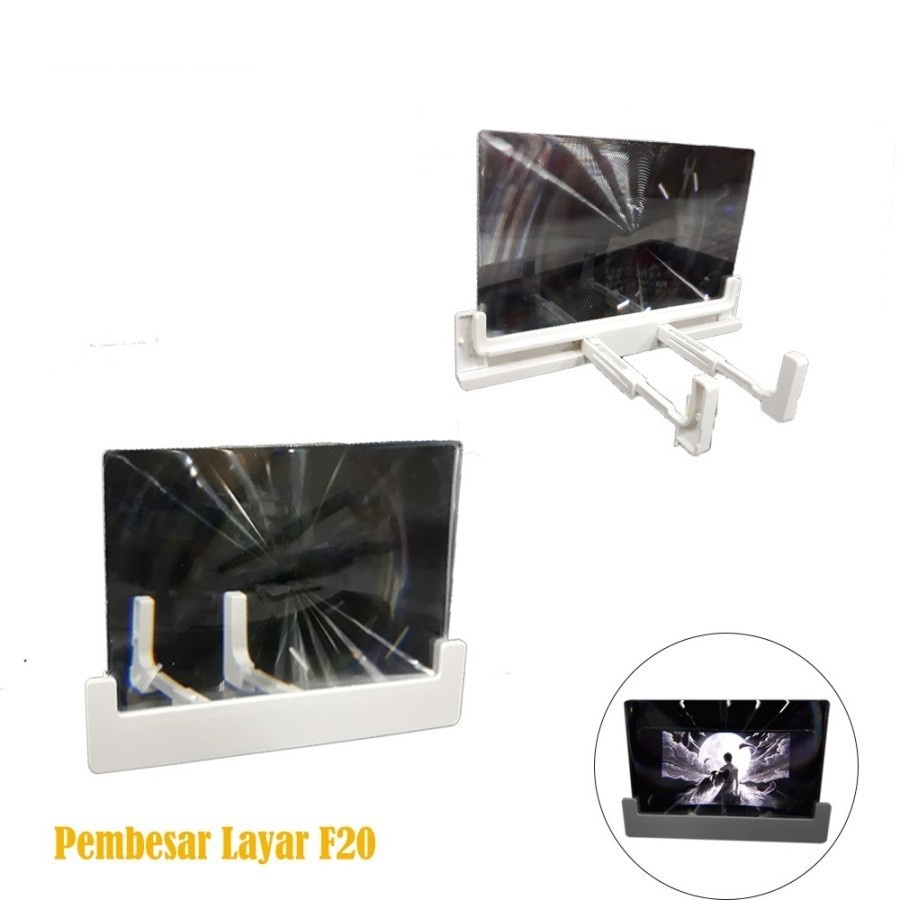 kaca pembesar layar hp 3d enlarge screen magnifier bracket stand expander enlarger enlarged f1/f3/f20