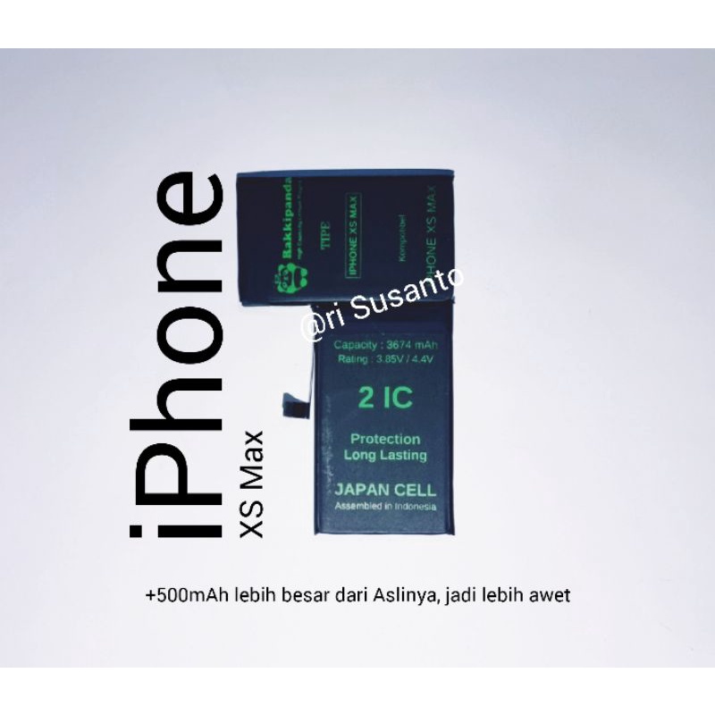 Baterai Rakkipanda for iPhone XS Max Double Power 3674mAh batere batre batrai battery