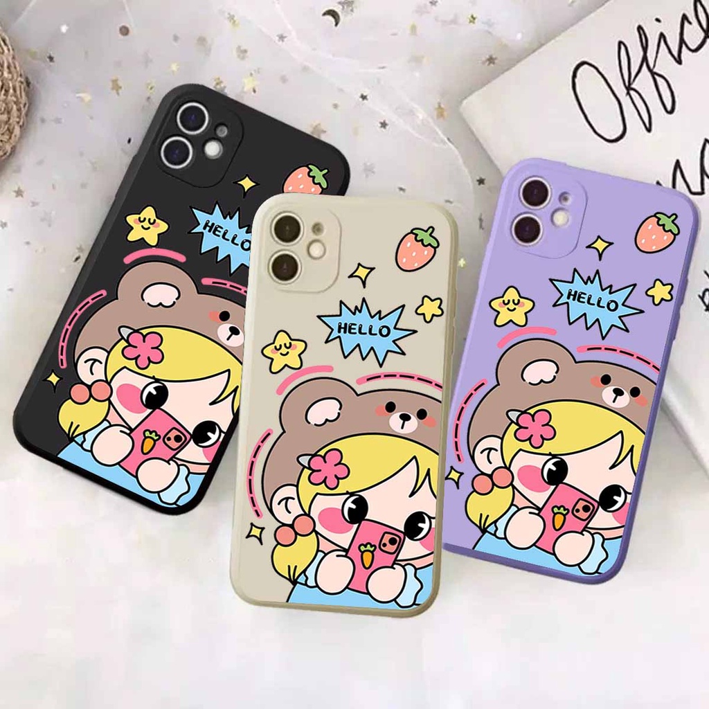 SoftCase Xiaomi Redmi 4a/4x/5a/6a/7/8/8a/9c/9a HELLO | Casing Bergambar | Case Macaroon- Case Macaro