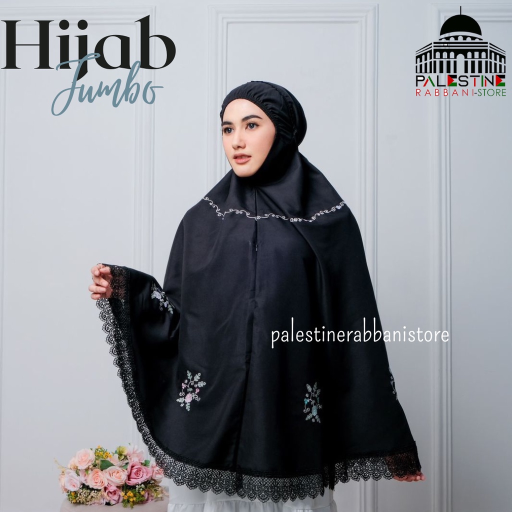 Kerudung Bergo Putih Hitam Umroh Dan Haji Wanita Size Jumbo Bahan Katun Premium