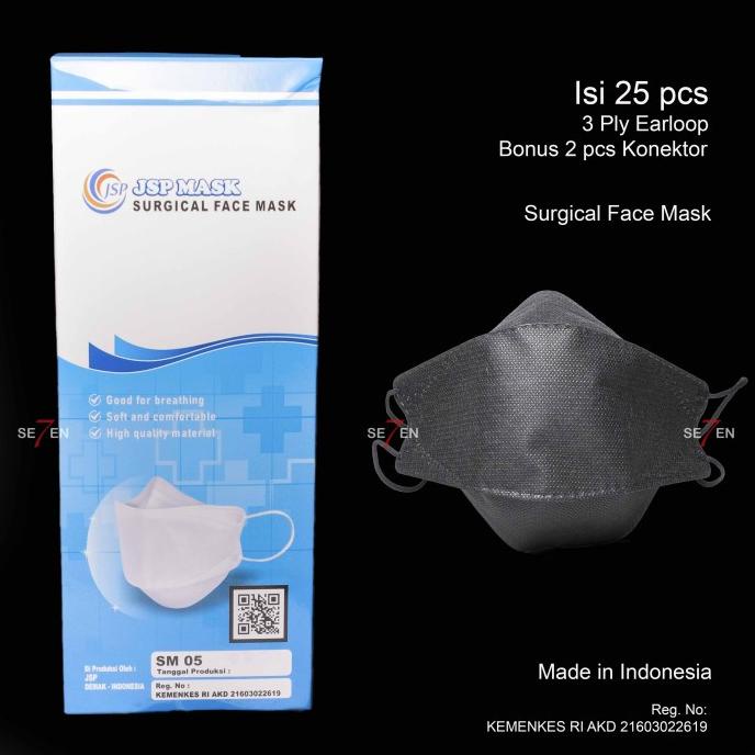 Masker JSP Surgical Face Mask - Hitam 88-sevenbikebag Diminati Banget